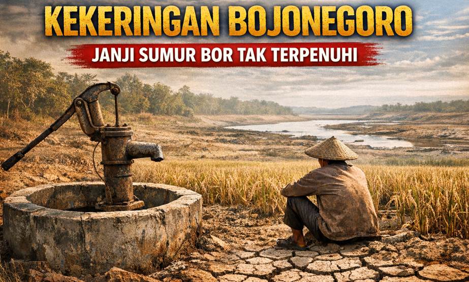 Kekeringan Bojonegoro Ancam Petani, Sumur Bor Mandek