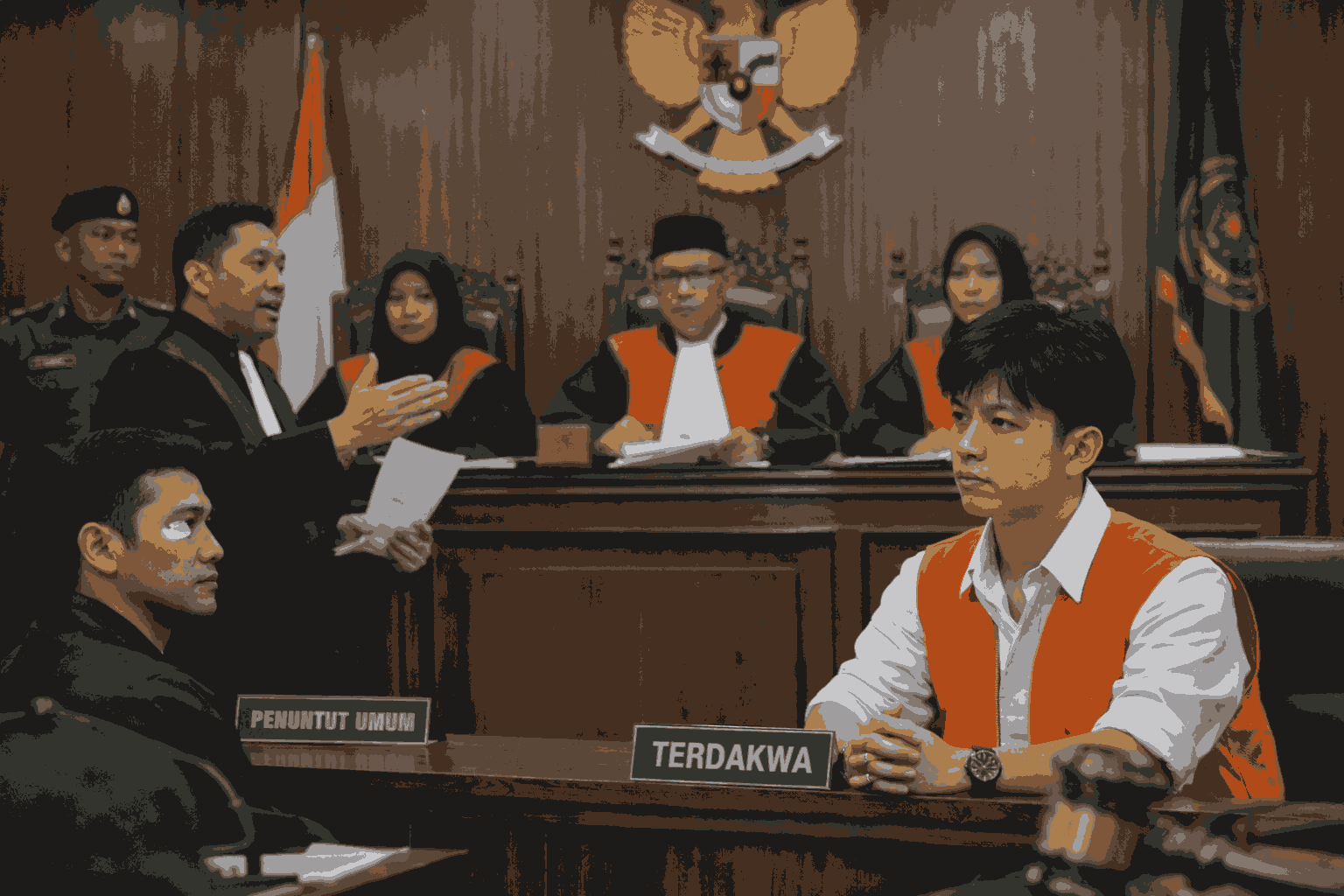 Penganiayaan Black Owl Surabaya, Calvin Milano Duduk di Kursi Pesakitan